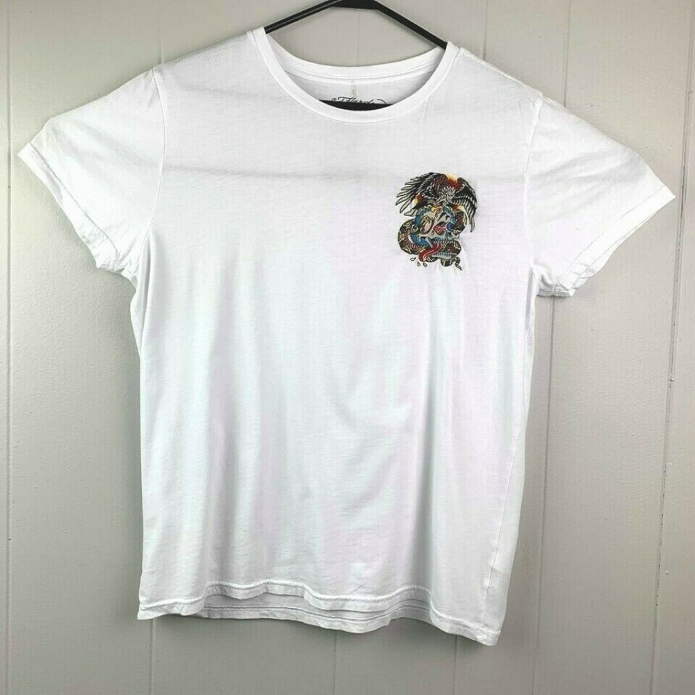 Ed Hardy Love Kills Slowly White T-Shirt XL